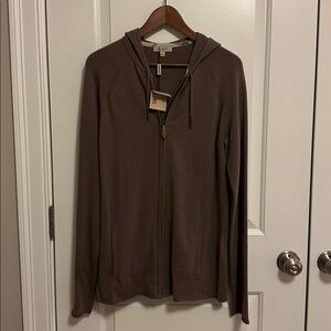 NWT Burberry Cashmere Zip-Up Hoodie